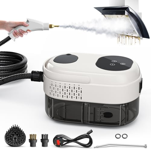 Helangel Steam Cleaners, 2500W Portable Hand Held Steamers for Cleaning House High-Temperature Multipurpose Steam Cleaner with 1100ML Large Capacity for Sofa Carpets Upholstery Car