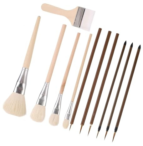 11 Pcs Artists Paint Brushes Set Multifunctional Ceramic Artist Paint Art Paintbrush Set For Students