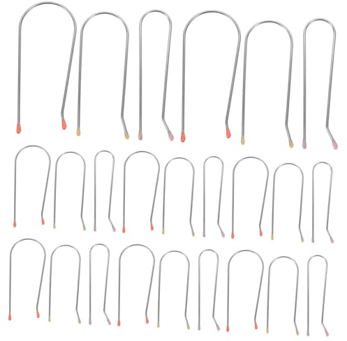 VICASKY 24pcs Hot Roller Securing Clips Replacement Set, 1.9cm 2.54cm 3.2cm Hair Curler Clamp Pins for Electric Heated Rollers, Suitable for Travel and Salon Hair Styling