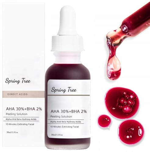 LAKPYN 2 PCS AHA 30% + B_HA 2% Solution de peeling les Pores Hydrater la Peau, Convient à Une Variété de Types de Peau peau éclatante, sérum hydratant,pour nettoyer les pores