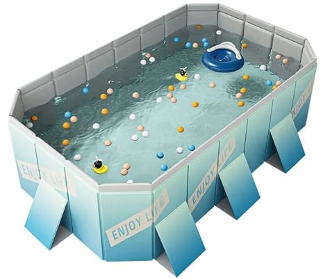 Piscina non gonfiabile, piscina pieghevole for esterni di grandi dimensioni, piscina for famiglie, festa estiva in acqua for esterni, giardino, cortile(260cm-B)