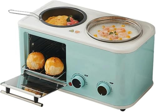 Bread Machines 3 In 1 Breakfast Maker Bread Toaster For Sandwiches Maker Electric Mini Oven Multifunctional Pancake Maker Frying Pan Machine, Pink