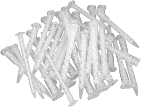 Mezclador de epoxi, 50 piezas Boquilla de mezcla de epoxi Tubos de boquilla de mezclador estático Punta de mezcla para cartuchos aplicadores de adhesivo de 50 ml