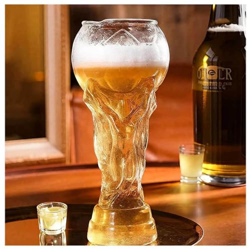 Beer Glass for Ballers World Cup 2026, 800ml Glass Beer Stein, Collector‘s Edition Glass Father Days Birthday