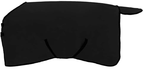 Hästfilt svart 85 cm polyester med ventilerande foder, vattentät och slitstark för vide, stall, vinter och övergång, inklusive justerbar bröstrem, skydd mot vind och regn