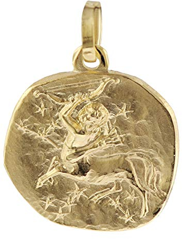 trendor Sternzeichen-Anhänger Schütze 585 Gold 16 mm Tierkreiszeichen für Damen, Herren und Kinder Echtgold Anhänger Goldschmuck 08958-12