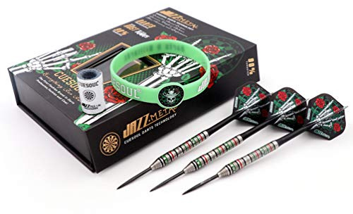 CUESOUL Jazz-Metal 21/23 / 25g Stahlspitze 90% Wolfram Dart Set mit integrierten ROST Flights