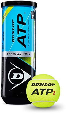 DUNLOP ATP Super Premium Regular Duty Tennis Balls - Best for Clay and Indoor Courts - 3 Ball Can (12 Cans = 1/2 Case)