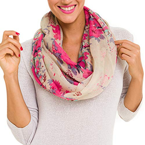 Infinity Scarf for Women Lightweight Fashion Scarves for Summer Fall (I-P077-3)