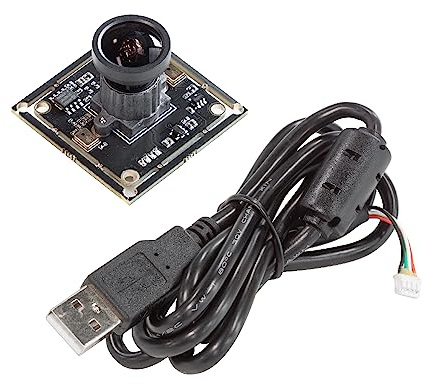 Arducam Videocamera USB grandangolare da 16 MP per computer portatile, 1/2,8 CMOS IMX298 Mini UVC USB2.0 4K Video Webcam con microfono, con cavo da 1 m