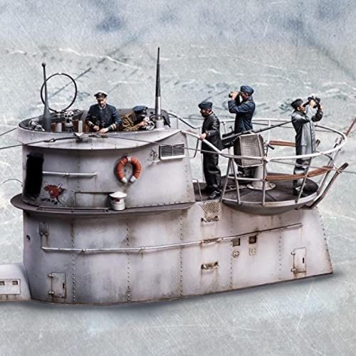 Goodmoel 1/35 WWII German Submarine Squad Resin Figure Figur (5 Personen, kein U-Boot) / Unmontierter und unbemalter Soldaten-Miniaturbausatz/HC-3061