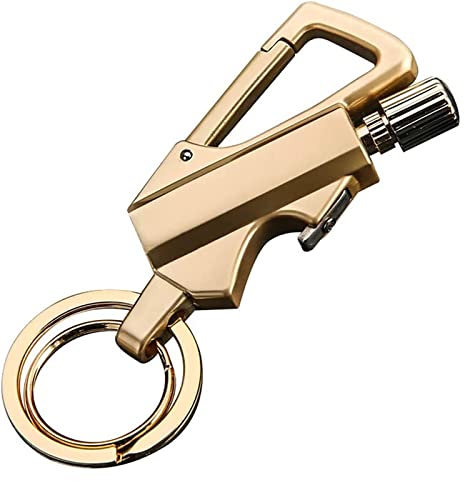 Feuerzeug Aus Kerosinlegierung Multifunktionales Tragbares DREI-in-Eins-Design Zum Aufhängen an Der Taille und Flaschenöffner,Gold,One Size