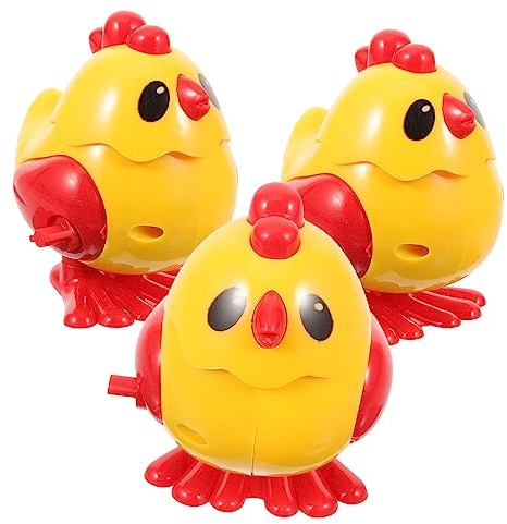 FOYTOKI 3pièces Jouets à Remonter Sautants Poules Mécaniques Colorées pour Garçon Fille Jouets Éducatifs Et Décoratifs