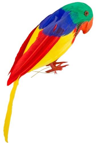 Das Kostümland Schulter Papagei Bunt 26 cm | Party Zubehör Faschingskostüm Pirat oder Hawaii Schulterstütze Tier Vogel Zubehör Karneval Mottoparty Fasching Seeräuber Seefahrer