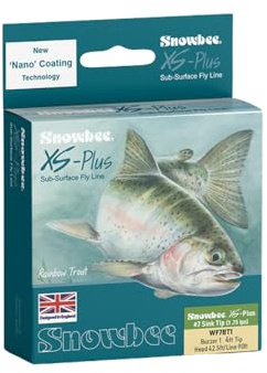 Snowbee XS-Plus Buzzer 1 Sink-Tip Fly Line WF7 – Olive/Ivory | 90ft Floating Line with 4ft Slow-Sinking Tip