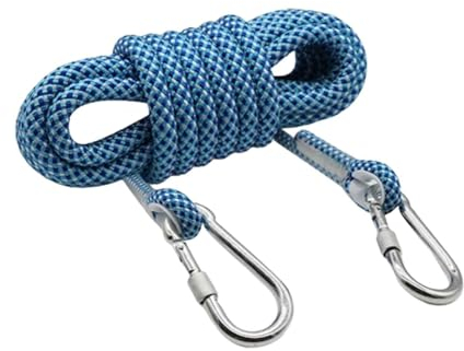 JUSHZ Wäscheleine Camping Wäscheleinen Reise Outdoor Reisewäscheleine Wäschespinne Wäscheständer Mit Stahlkern Balkon Draußen Trocknen Der Steppdecke Im Freien Kern Aus Stahldraht (10.5mm 5m,Blue)