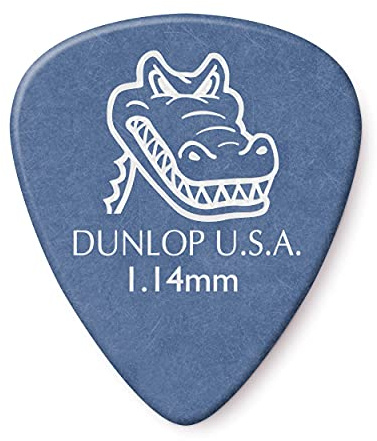 JIM DUNLOP - 417F114 Set 24 Plettri Gator Grip 1.14 mm | Suono Scuro e Corposo, Controllo Avanzato e Attacco Fluido, Superficie Opaca per Grip Ottimale