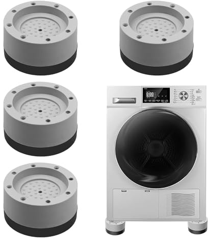 Patin Anti Vibration Machine à Laver, Tampons à Pied Machine à Laver, Patins Anti Vibration pour la Réduction du Bruit, Tapis Anti Vibration Machine a Laver pour Machines à Laver, Sèche-Linge, Réfrigé