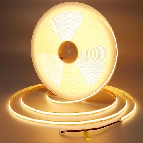 TOPAI 48V COB LED Streifen 20M Warmweiß 3000K Selbstklebend