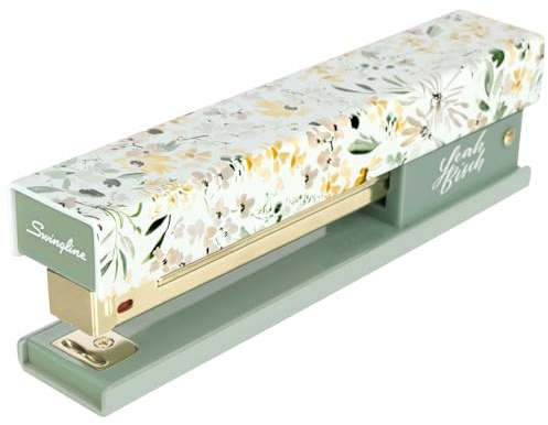 Swingline Stapler by Leah Bisch, 20 Sheet Capacity, Full Strip, Wildflowers, Colorful Fashion Design (S700034)