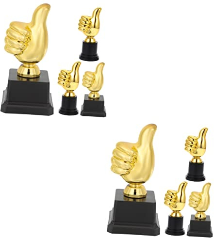 HLUONGTN 8 St. Daumen Hoch Trophäed Daumen Trophäe Kinder Auszeichnungen Trophäe Ballon Dor Trophäe Ermutigung Trophäe Kinder Ehre Trophäe