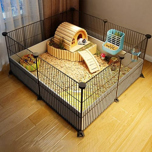 Pgkog Meerschweinchen Käfig, Nagerkäfig Hamster Käfig, Wasserdichtes Brett, Leicht Zu Reinigen, Geeignet für Hamster, Meerschweinchen, Igel