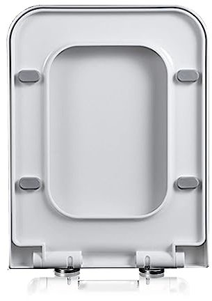 WAMVZYX Verlängerter Toilettensitz, Dicker Toilettensitz, langsam schließender Toilettendeckel, robuster Schnellverschluss und einfache Reinigung, schnell zu befestigendes Scharnier, rutschfeste STO