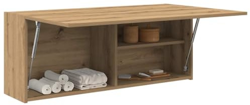 Gecheer Bad-Wandschrank Hängeschrank Badschrank Küchenschrank Medizinschrank Badmöbel Artisan-Eiche 100x25x40 cm Holzwerkstoff