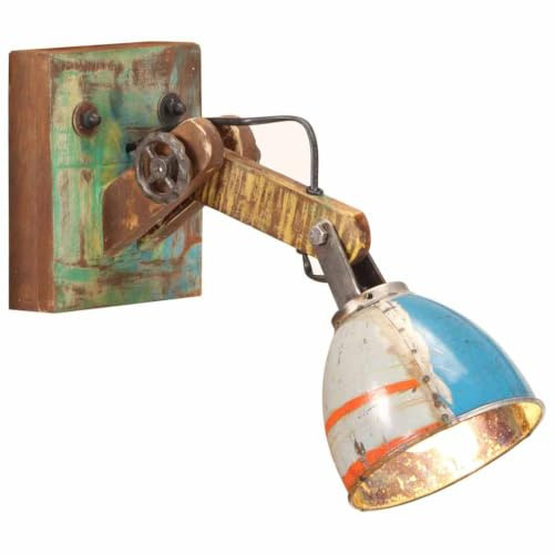 vidaXL Wandleuchte Wandlampe Flurlampe Flurleuchte Wandspot Leselampe Industrielampe Lampe Leuchte Wohnzimmer Industrie-Stil Mehrfarbig Rund E28