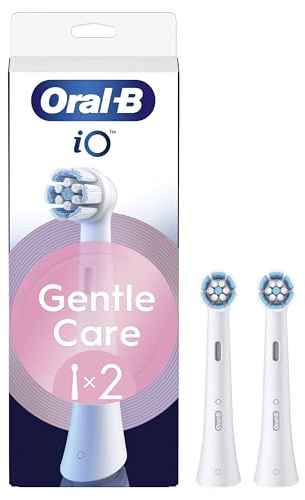 Oral-B iO Serie Sanfte Pflege, Original-Ersatzbürstenköpfe, abgewinkelte Borsten für tiefere Plaque-Entfernung, weichster Bürstenkopf für empfindliches Zahnfleisch, entworfen für Oral-B iO elektrische