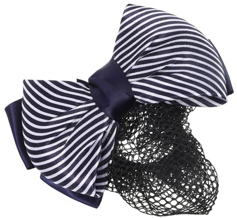 Filet à Chignon Bleu en Tissu et Métal pour Femmes