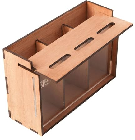 Spardose, Geldspardose, 3 Fächer, abnehmbares Design, transparente Acryl-Vorderseite, ideal für Schlafzimmer, Wohnung, Zuhause, Geschenk, 15 x 5,7 x 10,9 cm, 1 Stück | Saving Box Developing Saving Habits Adults Children Home Decor Bedroom Apartment Dormitory Holiday