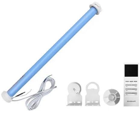 37mm Smart Blind Motor - Heavy Duty Electric Blinds Motor, Alexa/Google Home Voice Control, RF Remote, 4kg Load (Motor with 20-Channel Remote)
