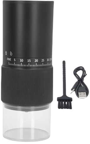Moulin à Café Électrique Portable avec Meule Conique en Céramique Réglable 40 Niveaux pour Cafetière à Piston, Infusion Froide, Voyage, Bureau, Maison
