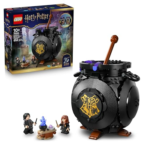 LEGO Harry Potter Kessel: Geheimes Klassenzimmer für Zaubertränke - DIY Set für Schreibtisch oder Schlafzimmer mit Patronus und Hermine und Snape Minifiguren - Geschenk für Kinder ab 10 Jahren - 76464