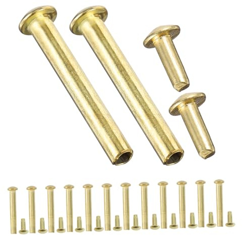 Angoily 20 Set Kit Riparazione Rivetti Ventaglio Perni di Dorato per Assemblaggio e Sostituzione Asse Centrale Accessori Te per Ventagli