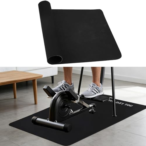 GREATRICH Upgraded Tapis de Sport Fitness, 60 x 40cm Tapis de Sol Anti-Dérapant et Anti-Bruit pour Home Trainer, Tapis de Protection de Sol pour Élliptique, Pedaltrainer, Vélo d'Appartement