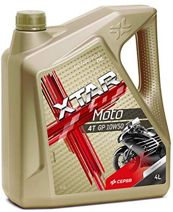 CEPSA Xtar Moto 4T GP 10W50 | Huile Multigrade Synthétique, 4 L