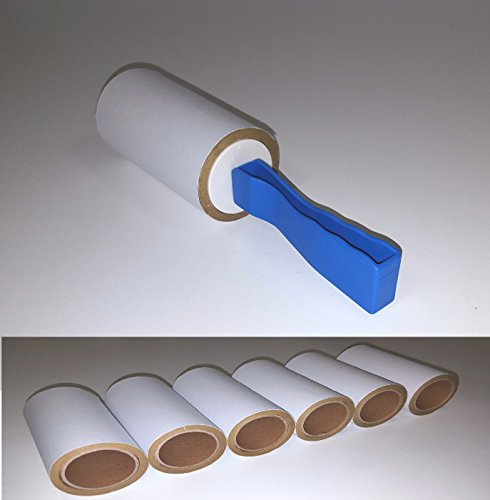 AlliedSure Lint Roller Extra Sticky 5 mt Long Brown Paper Sheets. 2 Refills. Perfect for Cloths, Hair, Pets, Sofas, Carpets, Seats, Lint, Dust. Easy to Peel.