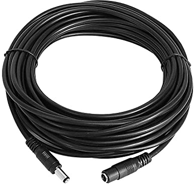 Hiseeu Verlängerungskabel für DC 12 V Netzadapter, Stecker und Buchse, 20 AWG, für CCTV-Überwachungskameras, NVR-Standalone, IP-Kamera, Außenkamera, 10 m, 10 m