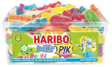 HARIBO - Delir PIK - Assortiment De Bonbons Piquants - Sans Colorants Artificiels - Boîte De 850 g