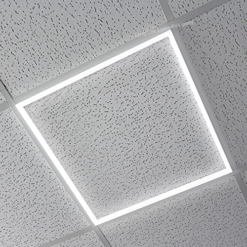 Long Life Lamp Company 40w LED Suspended Ceiling Light Edge Lit Border Frame Panel 600 x 600 Cool White Recessed Ceiling Light
