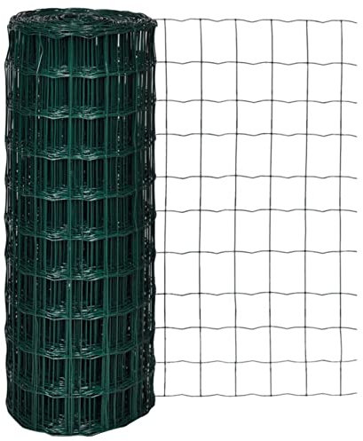 Susany Euro Valla De Acero Verde 10 x 1 m Malla De Alambre Malla De Acero Malla Metálica Set de Euro Valla,Altura: 1,0 m;Dimensiones de la Malla: 100 x 100 mm