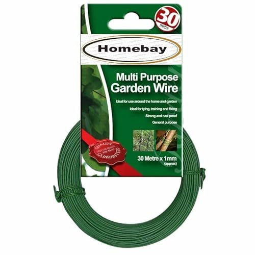 Homebay® 30m Green Garden Wire For Climbing Plants | 1mm x 30m Multi-Purpose Gardening Wire