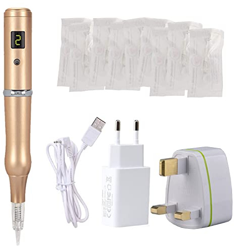 Professionelles kabelloses Tattoo Permanent Make-up Pen Rotary Machine Microshading Machine For Eyebrows Eyeliner Lips ( Gold) A657