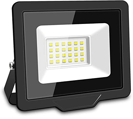 Willpower Foco LED Exterior 20W 2000LM Proyector LED Impermeable IP66 Luces LED Exterior 6000K Blanco Frío Luz de Inundación Luz de Seguridad Iluminación para Garaje Patio Jardín Terraza Parque