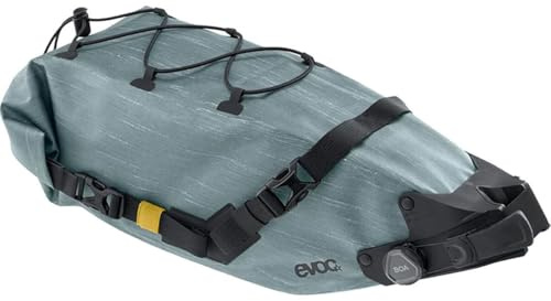 EVOC SEAT PACK BOA WP 12, praktisk sadelväska (multifunktionella fästöglor, kompressionsremmar, vattentätt material, volym: 16 l), Stål