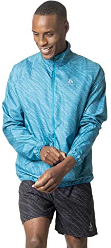 Odlo Uomo Giacca da corsa ESSENTIALS LIGHT PRINT