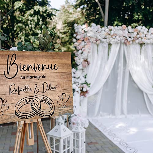 Acryl Hochzeits Willkommensschild, Personalisierte Hochzeitsdeko, Welcome Willkommen Schild for Hochzeit, Geburtstag Und Alle Anderen Feste, Willkommen Schild, Aufkleber Hochzeit (Color : STYLE4, S