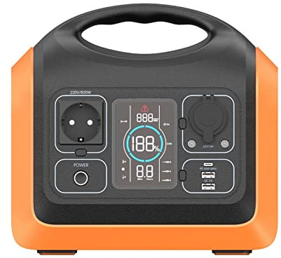 Powerstation Camping Outdoor Batterie Power Station 600w Générateur Solaire 120v Stockage d'énergie Portable 500 (Color : Orange)